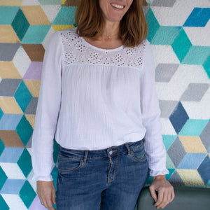Ouvrir l&#39;image dans le diaporama, Blouse la délicate en double gaze
